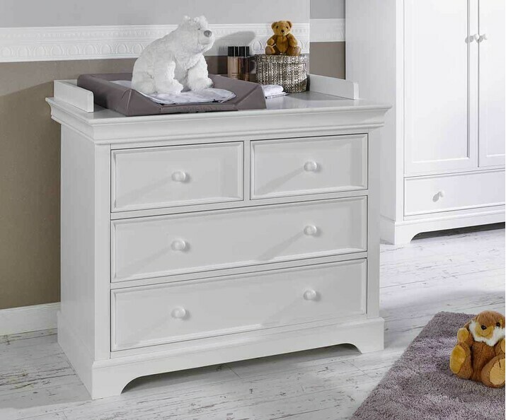 Commode Bb Mel Blanche avec Plan  Langer en option