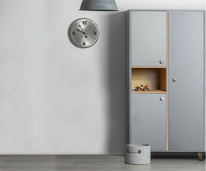 Armoire Bb Pepper Grise et Bois