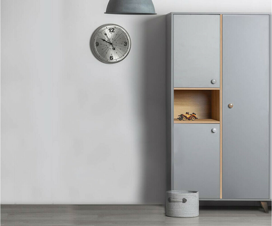 Armoire Bb Pepper Grise et Bois