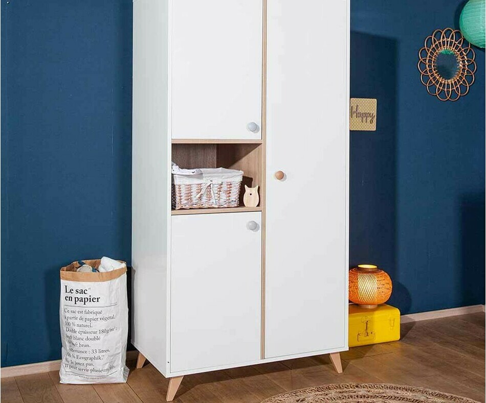 Armoire Bb Pepper Blanche et Bois
