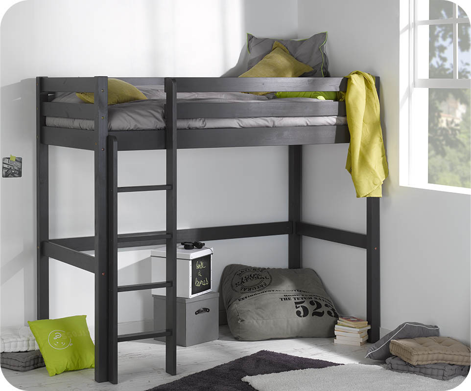 lit mezzanine enfant pack lit enfant mezzanine cargo gris anthracite 90x190 cm lit mezzanine enfant pack lit enfant mezzanine cargo gris anthracite 90x190 cm