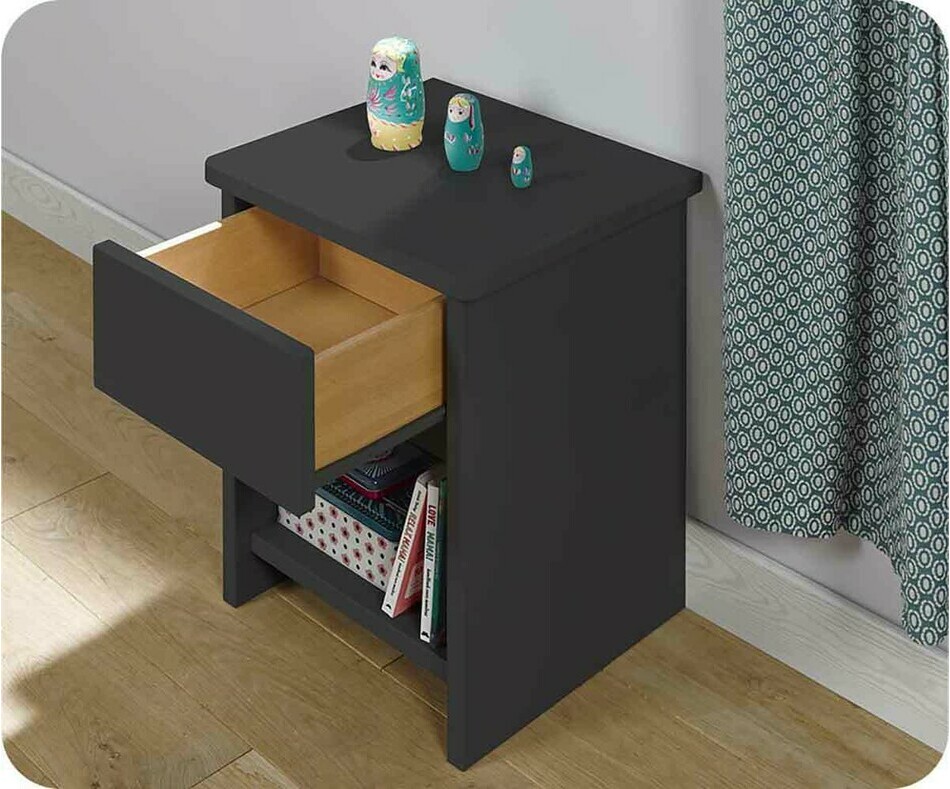 Chevet Enfant Twist Gris avec Tiroir de rangement