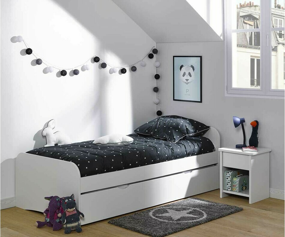 Lit enfant Twist Blanc tiroir de lit en option