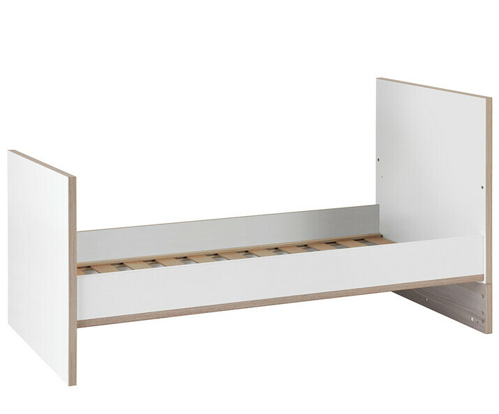 Lit Bb Plume 70 x 140 cm Blanc et Bois sans barrires