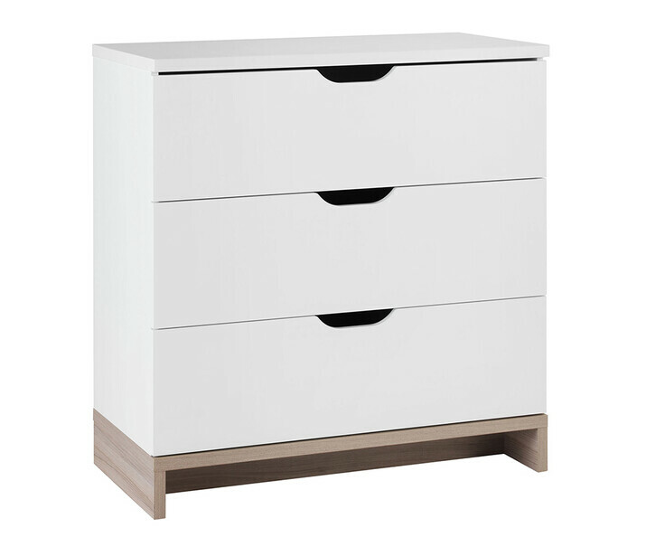 Commode Bb Plume Blanche et Bois 