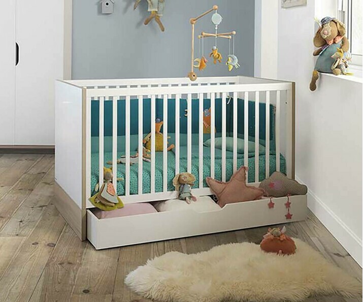 Lit bébé évolutif avec matelas - Plume