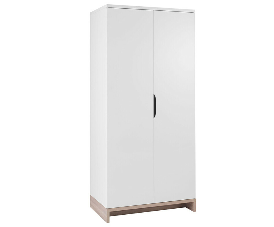 Armoire bb Plume blanche et bois ferme 