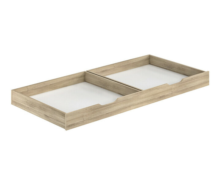 Tiroir de lit bb combin Lili en bois fonc