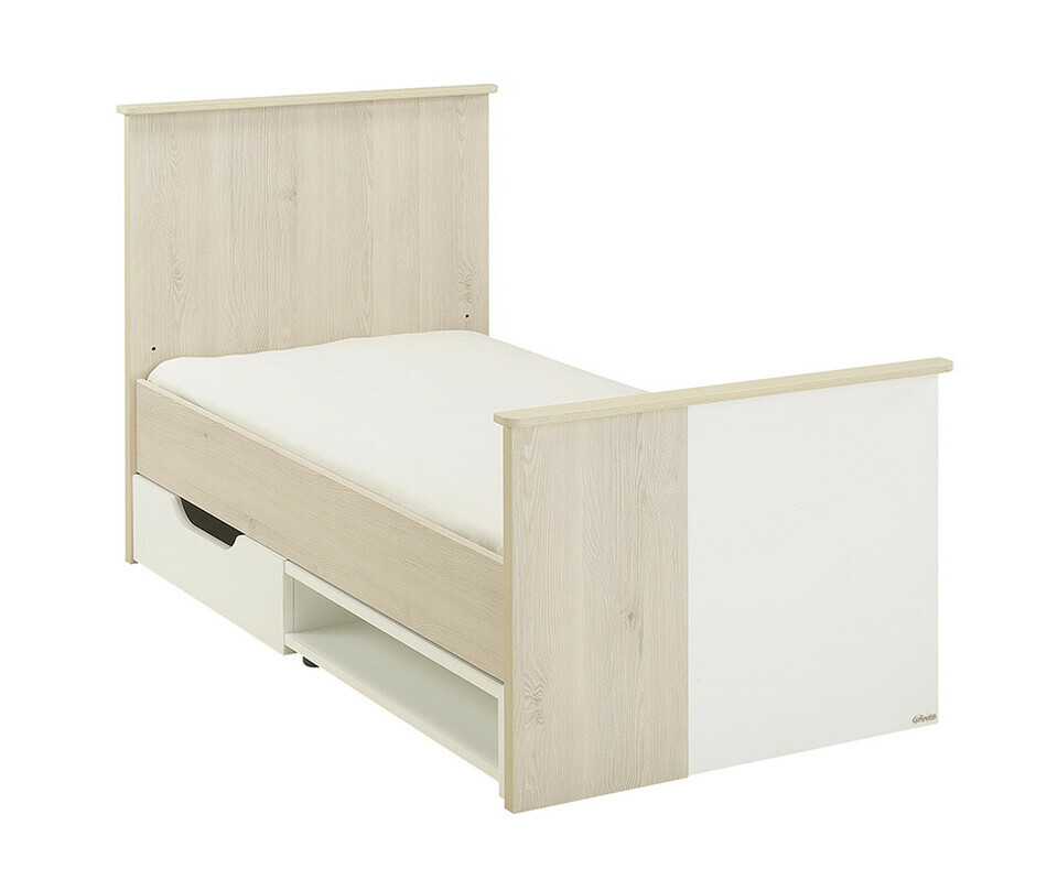 Lit bb volutif Lili bois et blanc transform en lit enfant 70x140cm (tiroir de lit en option)