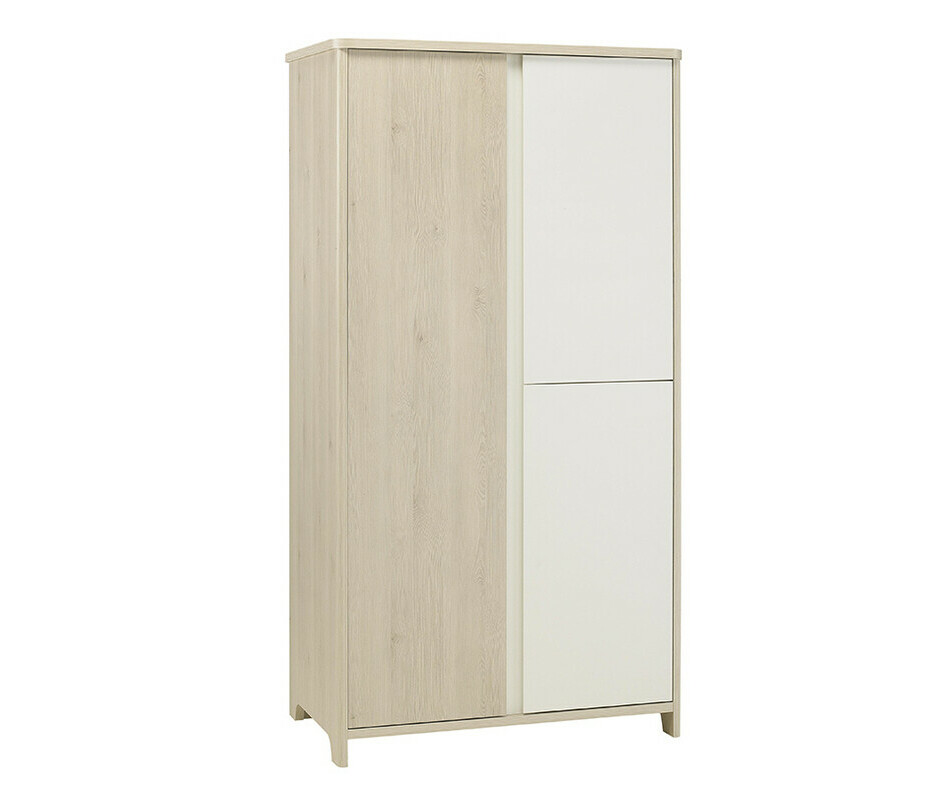 Armoire bb Lili bois et blanche 