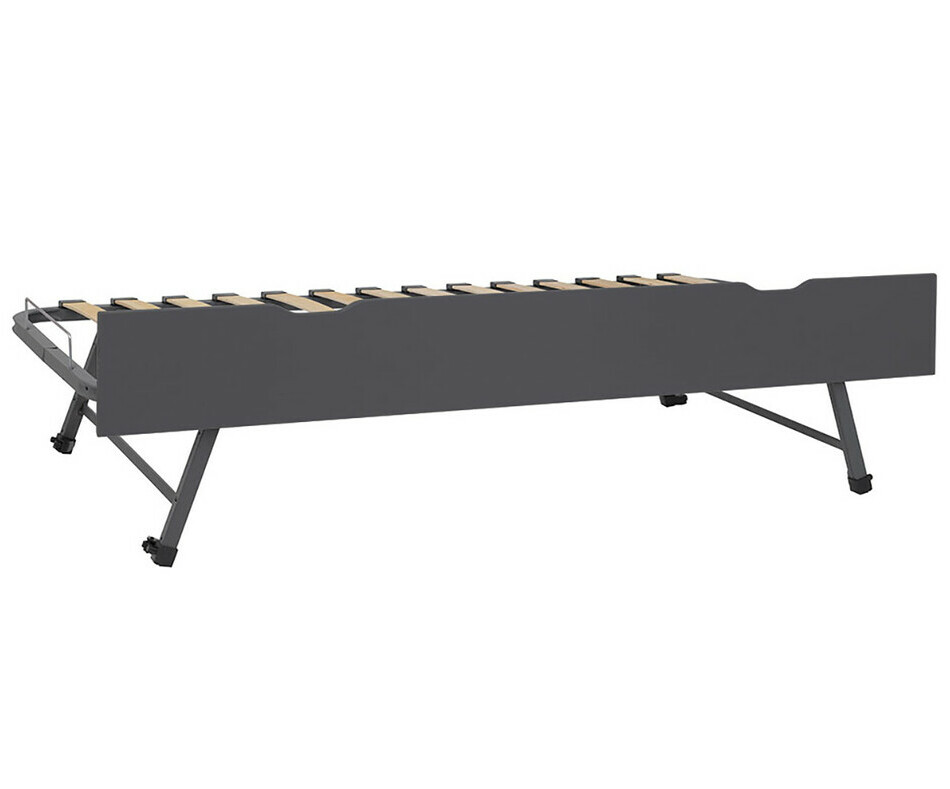 Sommier Gigogne Enfant Gris anthracite pour Lit Mel