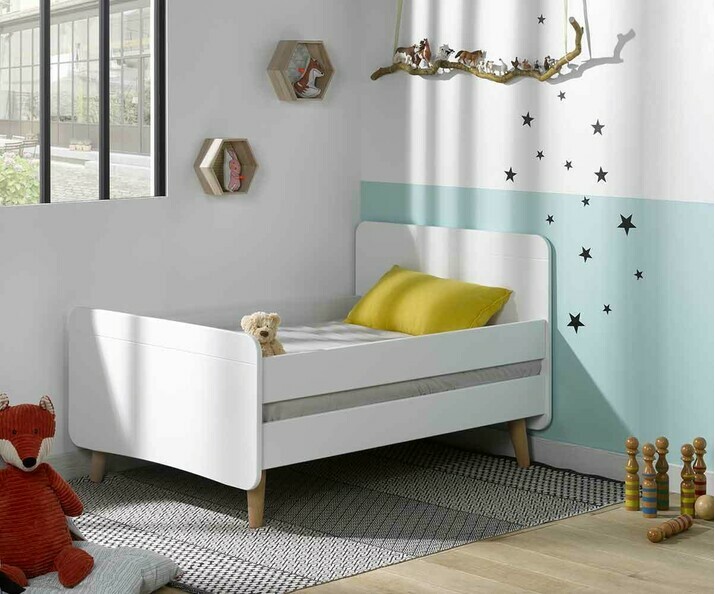 Lit enfant évolutif avec pieds et matelas - Willow