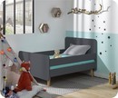 Pack Lit Enfant &Eacute;volutif Willow Gris Anthracite avec Pieds et Matelas