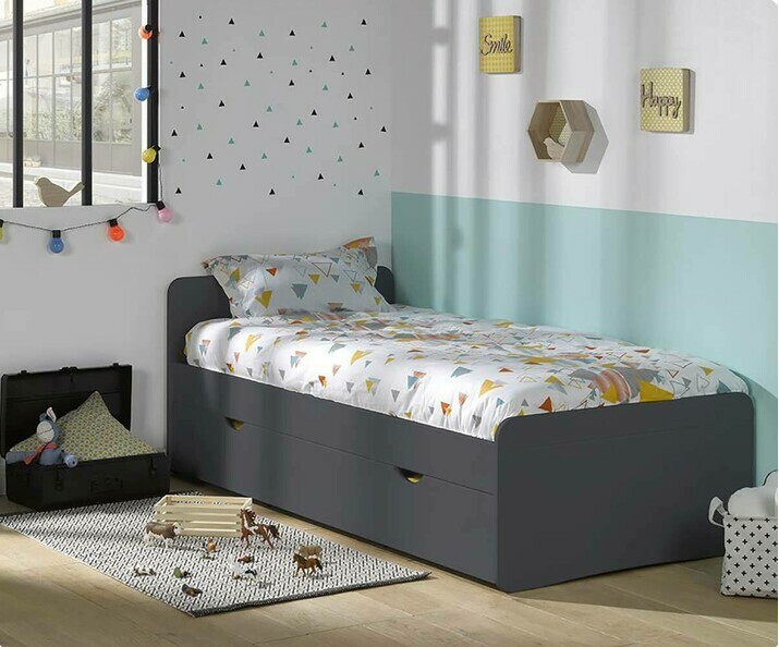 Lit Enfant Willow Gris Anthracite avec tiroir en option