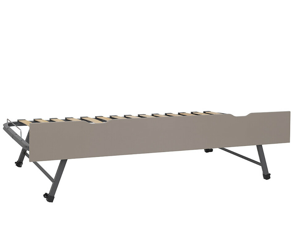 Sommier Gigogne avec Faade en Bois Massif Lin