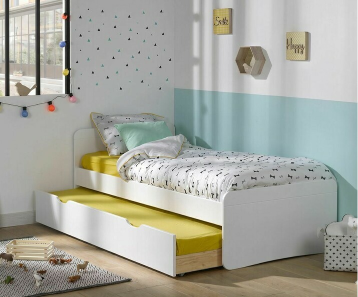 Lit Enfant Gigogne Willow Blanc semi ouvert Lit Enfant Gigogne Willow Blanc semi ouvert
