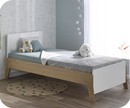 Lit Enfant Aloa Blanc et Bois 90x190 cm