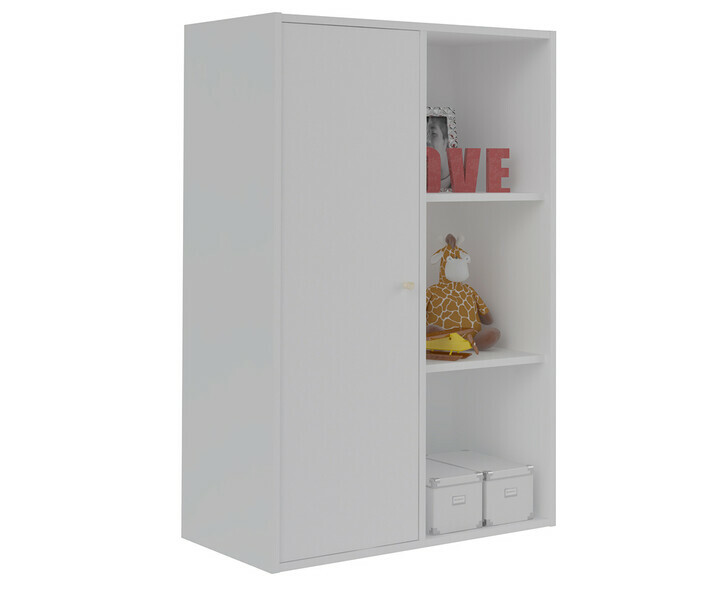 Meuble de Rangements Moov 6 Cases Blanches avec une Porte