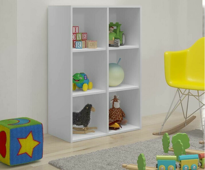 Meuble de rangement enfant 6 cases girl