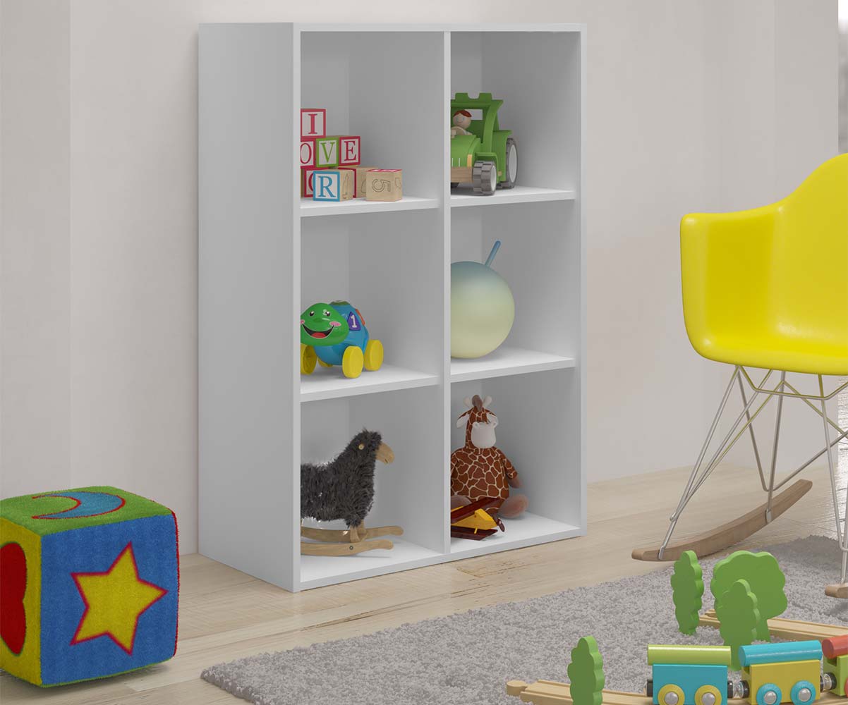 Meuble de Rangements Moov 6 Cases Blanches