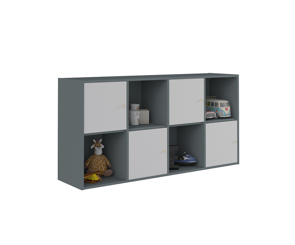 Meuble 8 Cases meuble de rangements moov 8 cases gris anthracite Meuble 8 Cases meuble de rangements moov 8 cases gris anthracite