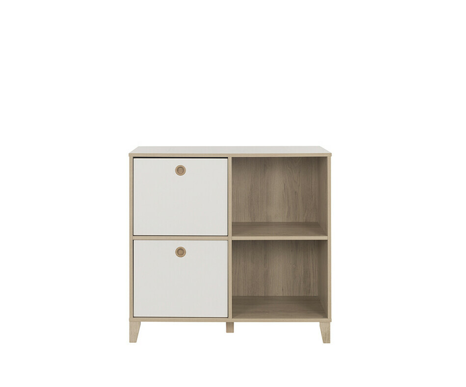 Commode Bb Perle avec 2 Tiroirs Blancs