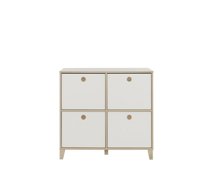 Commode Bb Perle avec 4 Tiroirs Blancs