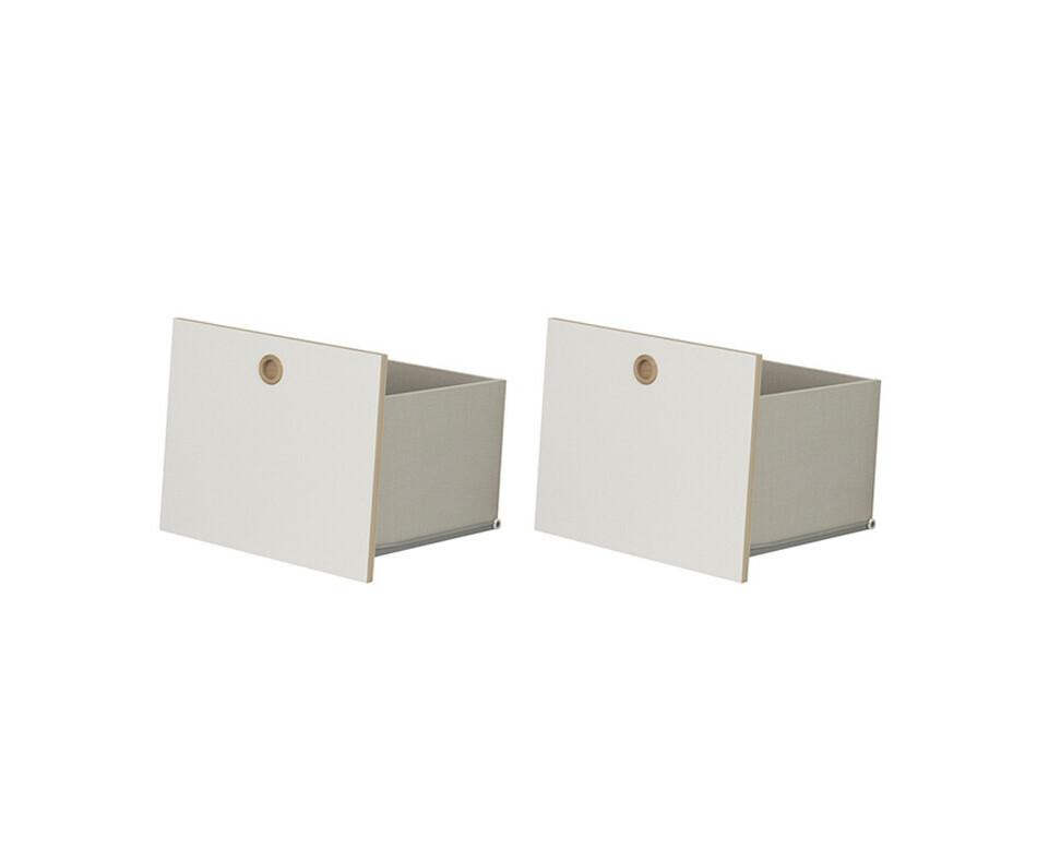 Lot de 2 Tiroirs pour Armoire et Commode Perle