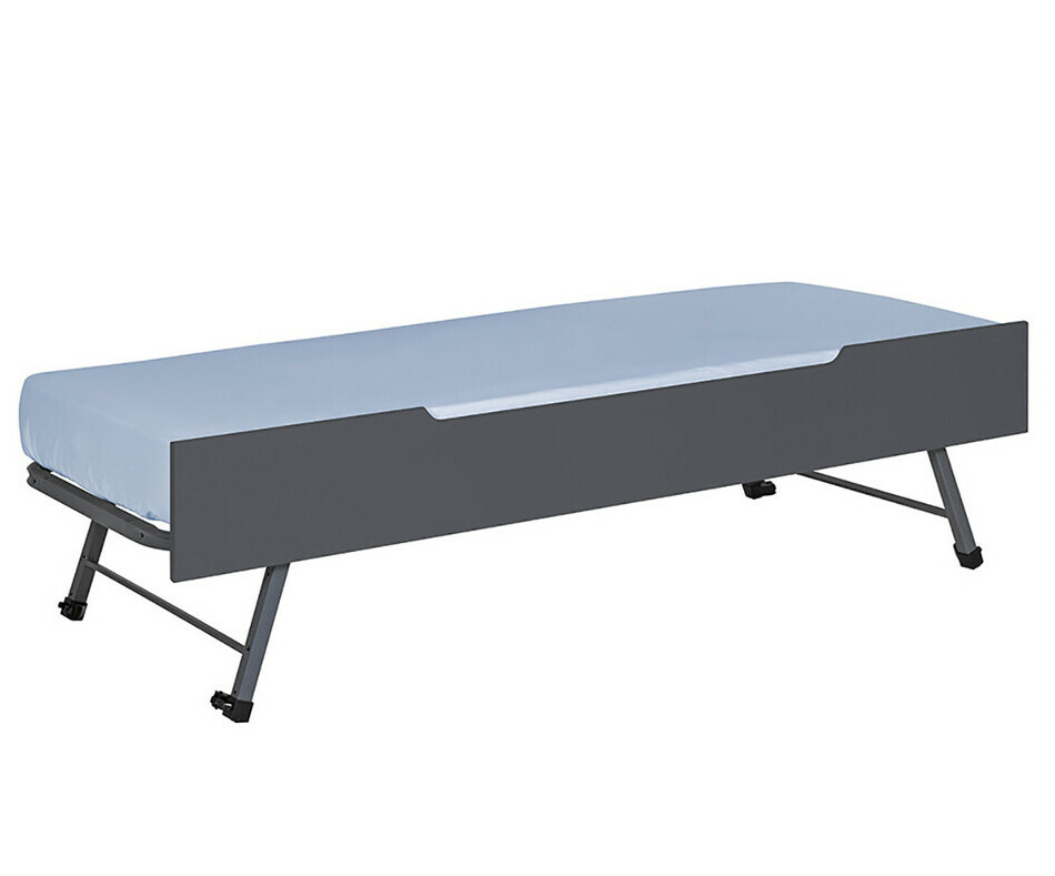 Sommier Gigogne 90x190 cm Façade Bois Massif Blanche pour Lit Sleep'in