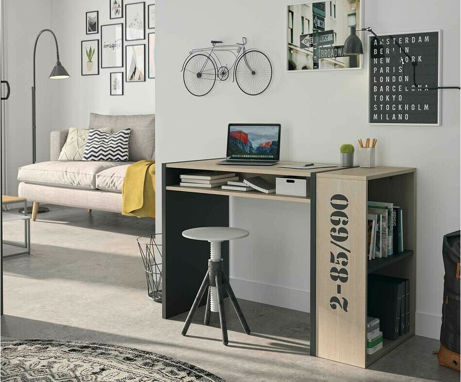 Bureau pour enfant noir et bois