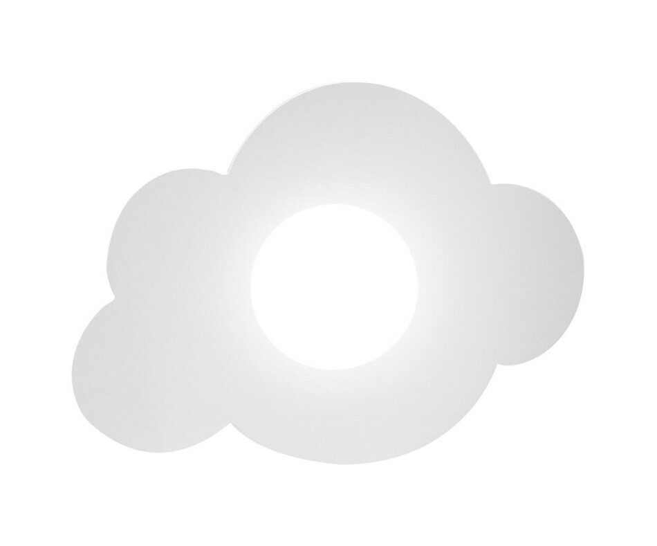 Applique murale Cloudy blanche allume