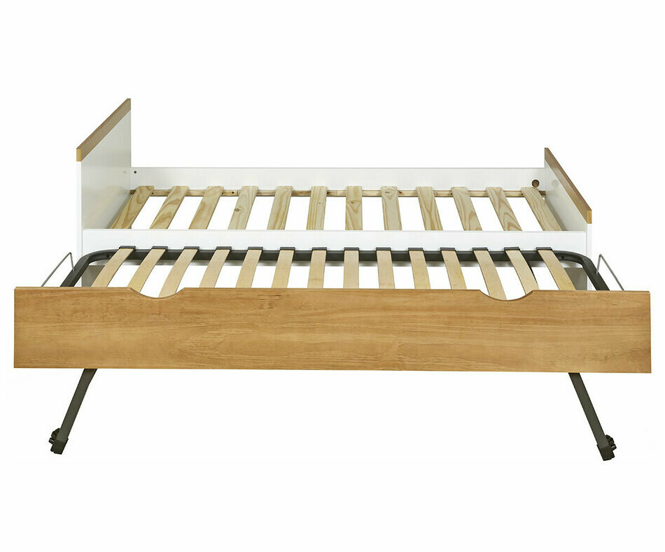 Lit enfant gigogne Jaipur ouvert vue de face avec matelas Lit enfant gigogne Jaipur ouvert vue de face avec matelas