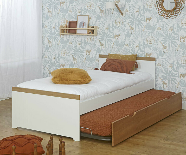 Lit enfant gigogne Jaipur ouvert avec matelas