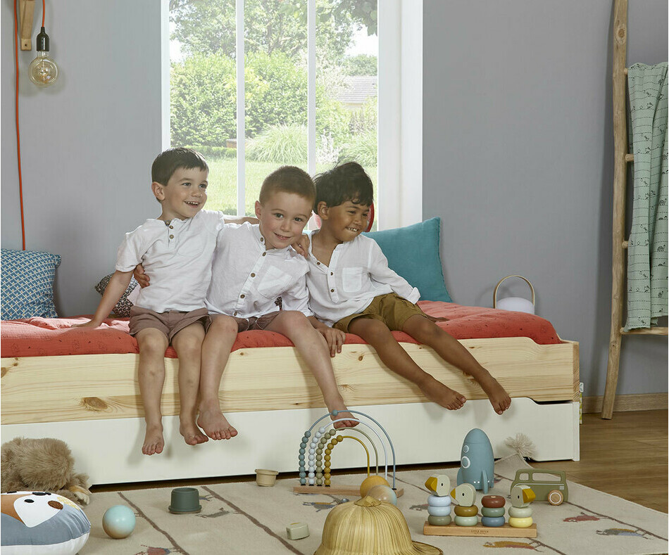 Pack Lit enfant avec pieds et matelas - Happy