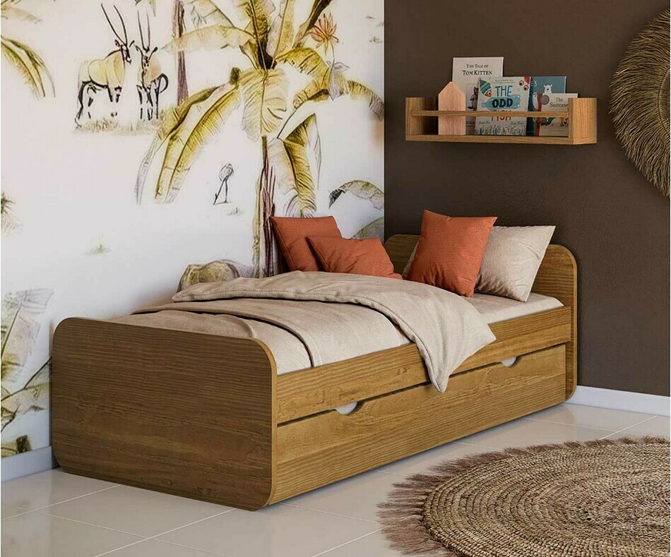 Lit ado Lemon noisette avec tiroir en option