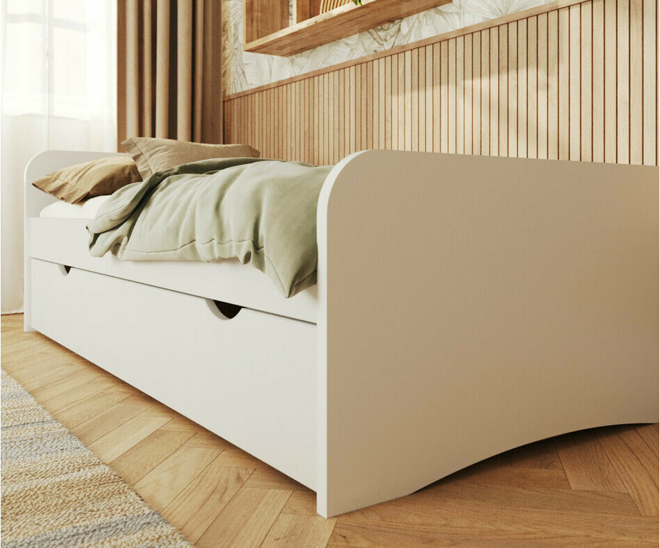 Zoom sur le lit twist avec sommier gigogne en option Zoom sur le lit twist avec sommier gigogne en option