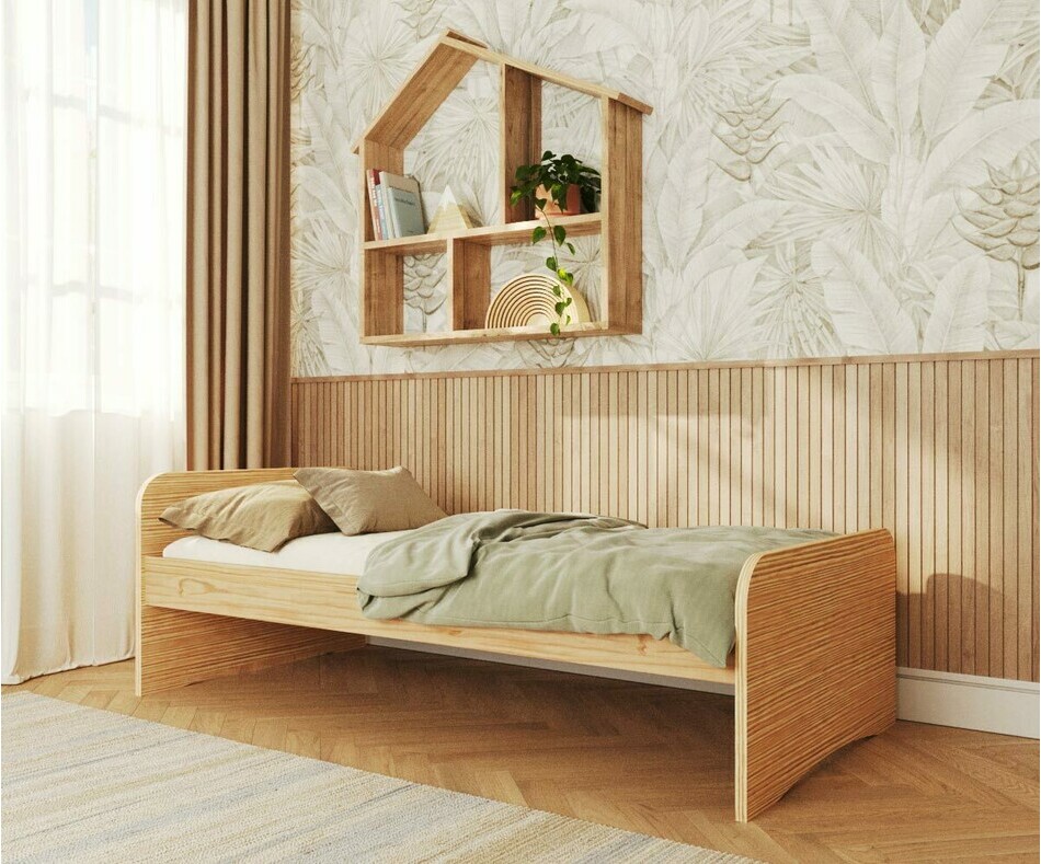 Lit ado Twist bois avec sommier matelas inclus