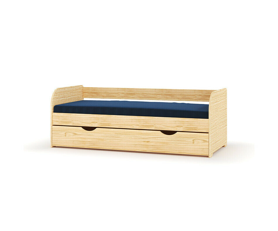 Lit banquette gigogne bois naturel en bois massif Lit banquette gigogne bois naturel en bois massif