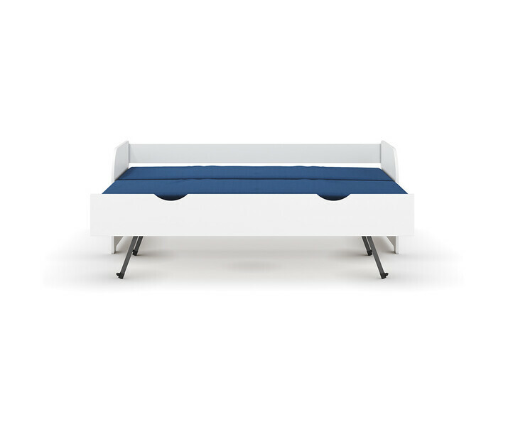 Lit banquette gigogne avec sommier gigogne ouvert