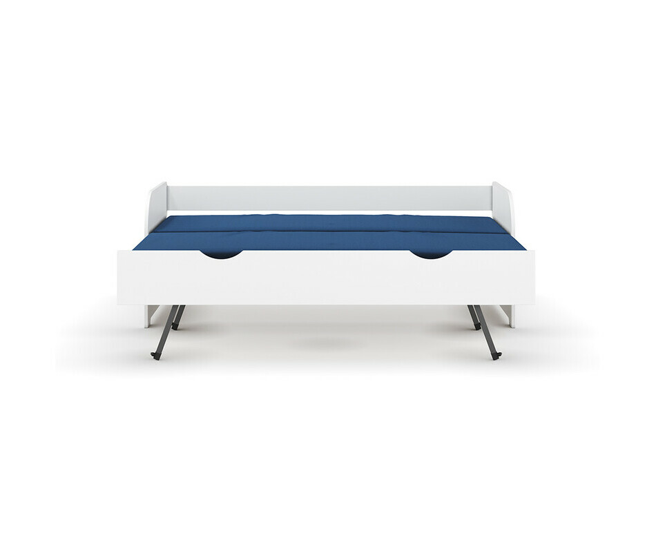 Lit banquette gigogne avec sommier gigogne ouvert