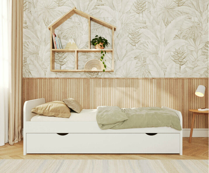 Lit ado Gigogne Twist Blanc avec 2 matelas Lit ado Gigogne Twist Blanc avec 2 matelas