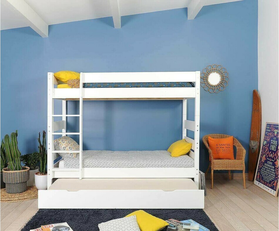 Lit superposé ado - Kids avec sommier gigogne Lit superposé ado - Kids avec sommier gigogne