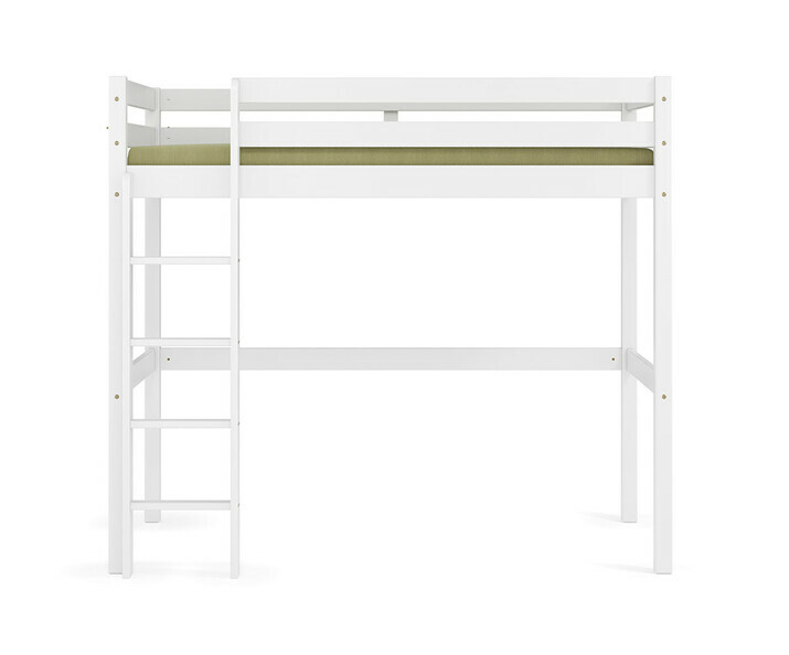 Lit adulte Mezzanine 1 place Cargo Blanc - gain de place