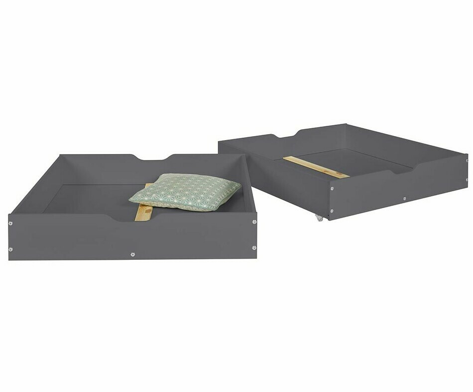 Tiroirs de Rangement Gris anthracite pour Lit Superposé Wood Tiroirs de Rangement Gris anthracite pour Lit Superposé Wood