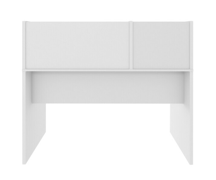 Dos du bureau ado Ilo blanc avec rangements 