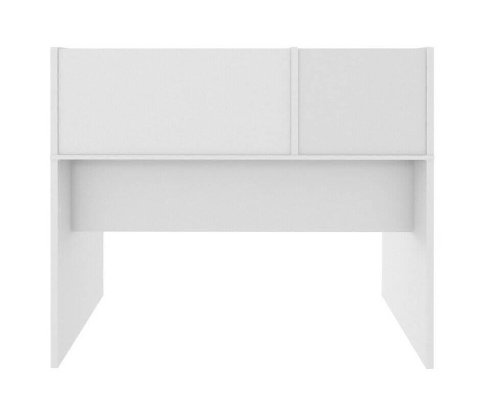 Dos du bureau ado Ilo blanc avec rangements 