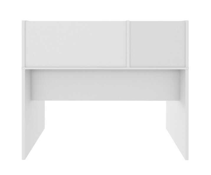 Dos du bureau Iléo blanc avec rangements Dos du bureau Iléo blanc avec rangements