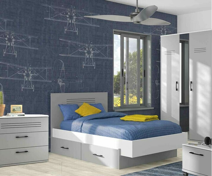 Chambre enfant 5 meubles - Ezio