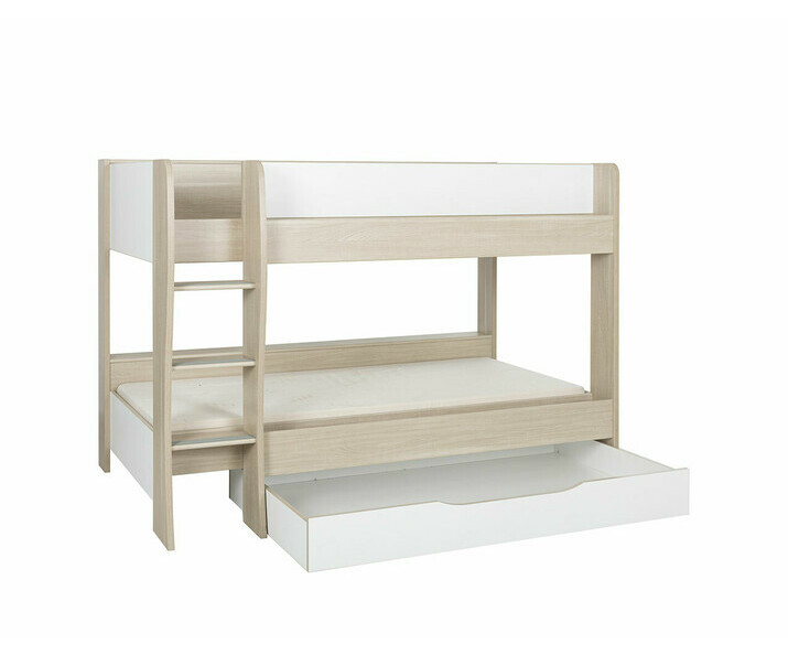 Lit superpos Zao avec tiroir de lit blanc