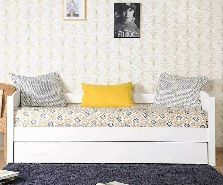 Lit ado gigogne banquette avec 2 matelas - Alfin